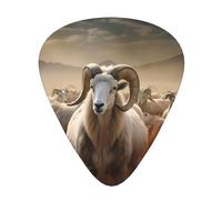 Sheep in the Grasslands Printed pick set - 12 pieces, thin, medium and thick guitar picks, suitable for guitar, bass, electric guitar and ukulele