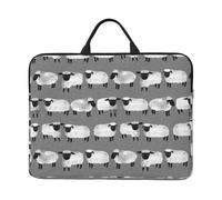 Sheep Kids Grey Gender Neutral Farm Animals, 14 Inch Laptop Sleeve, Notebook Bag Laptop Case Sleeve Briefcase with Handle