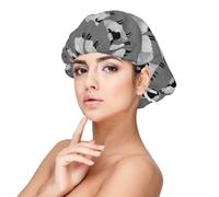 Sheep Kids Grey Gender Neutral Farm Animals,Adjustable Silk Hair Wrap Adult's Satin Sleeping Cap Hair Women's Elastic Sleep Bonnet