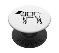 Sheep Lamb Meat Cuts Butcher Farmer Farm Show PopSockets Adhesive PopGrip