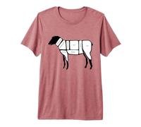 Sheep Lamb Meat Cuts Butcher Farmer Farm Show Premium T-Shirt