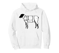 Sheep Lamb Meat Cuts Butcher Farmer Farm Show Pullover Hoodie