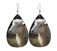 Sheep Leather Earrings Dangle Drop Earring Lightweight Teardrop Earrings Vintage Bohemian Earring for Women Christmas Birthday Gift Fashion Jewelry