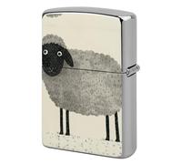 Sheep Lighter Case Classic Pocket Lighter Cover Windproof Flip-Top Metal Lighters Sleeve Double-Sided Lighters Covers for Men Women