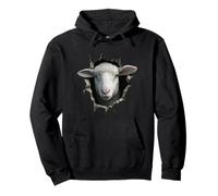 Sheep Lover Lamb Portrait Shepherd Farmer Pullover Hoodie