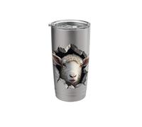 Sheep Lover Lamb Portrait Shepherd Farmer Stainless Steel Insulated Tumbler