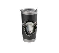 Sheep Lover Lamb Portrait Shepherd Farmer Stainless Steel Insulated Tumbler