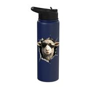 Sheep Lover Lamb Portrait Shepherd Farmer Stainless Steel Insulated Water Bottle
