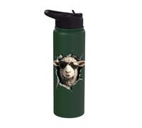 Sheep Lover Lamb Portrait Shepherd Farmer Stainless Steel Insulated Water Bottle