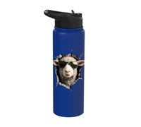 Sheep Lover Lamb Portrait Shepherd Farmer Stainless Steel Insulated Water Bottle