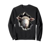 Sheep Lover Lamb Portrait Shepherd Farmer Sweatshirt