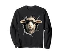 Sheep Lover Lamb Portrait Shepherd Farmer Sweatshirt