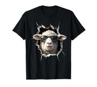 Sheep Lover Lamb Portrait Shepherd Farmer T-Shirt