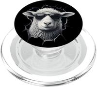 Sheep Lover Lamb with Sunglasses Portrait Shepherd Farmer PopSockets PopGrip for MagSafe