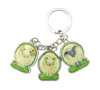Sheep | Metal Charm Keyring | Mini Gift | Cracker Filler