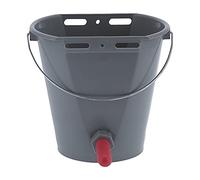 Sheep Milk Feeding Bucket, 8L Plastic Feeder with Nipples Check Valves Calf Feed Pail Equipment for Livestock Use Cow Farm Cattle (For cattle)
