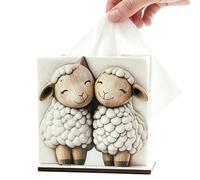 Sheep Napkin Holder, Wooden Standing Tissue Holder with Non-Slip Base, Durable Sheep Serviette Holders, Cute Animal Napkin Holders for Tables, Countertops，Kitchen & Restaurant