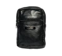 Sheep Nappa Leather Cigarette & Lighter Case, Soft Zip Storage Pouch with Dual Compartments for Accessories, Glasses or Small Essentials, Black, 11 x 8 x 3 cm