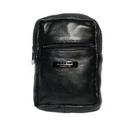 Sheep Nappa Leather Cigarette & Lighter Purse Soft Black, Large Zip Compartment