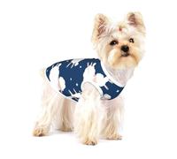 Sheep On A Starry Sky,Cotton Sleeveless Pet T-Shirt Soft Stretchy Puppy Breathable Vest,L