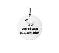 Sheep On Board Car Air Freshener (Fun Birthday/Xmas Christmas Stocking Filler/Secret Santa/Novelty Scented Gift)