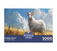 Sheep on The Grassland Jigsaw Puzzles for Adults Interesting Puzzles 1000 Pieces Impossible Puzzle Home Decoration Gifts 38x26cm/1000pcs