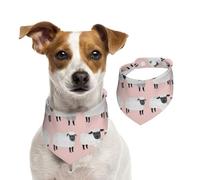 Sheep Pastel Pink Sheep Wool Farm Animal,Pet Bib Scarf Cats Dog Bandana Dogs Towel Bib Adjustable Pet Scarf,L