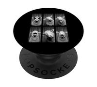Sheep Photobooth Funny Farm Animal Portrait PopSockets Adhesive PopGrip