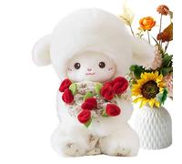 Sheep Plush Toy - Lamb Stuffed Doll For Kids | Cuddly Soft Animal Gift, Adorable Farm, Baby Nursery Snuggle Buddy, Sleep Comfort Toy, Huggable Cute Bedtime Friend