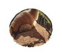 Sheep Print Premium Double Layer Shower Cap For Women With Reusable Shower Cap For Hair - Waterproof Plastic Cap - Shower Caps For Long, Short And Curly Hairs