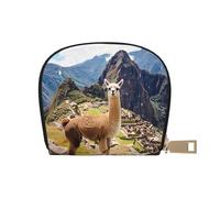 Sheep Printed Card Holder Wallet, Women's PU Leather Card Case Wallet & Pocket Wallet