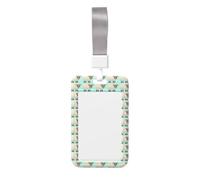 Sheep Printed Id Badge Holder with Neck Strap Vertical Waterproof Name Card Holder for Office School