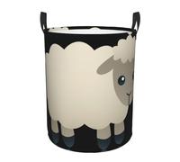Sheep Printing Circular Storage Bin â€“handles,Large Clothes Basket, Stores Decor, Clothes & Daily Essentials