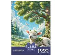 Sheep Puzzles 1000 Pieces for Adults Fun Challenging Brainteasing Jigsaw Colourful Home Decoration Randomly Shaped 52x38cm/1000pcs