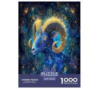 Sheep Ram Jigsaw Puzzles Puzzles for Adults Kids. 1000 Pieces Whimsical Challenge Toy Educational Game Home Decoration for Adults& Kids Age 14 Years Up 70x50cm/1000pcs