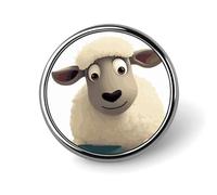 Sheep Round Badge Cute Enamel Lapel Pin Brooches Button Pin Personalized Clothing Decoration Unisex Badge Holder Hats Bags Shirts Decor