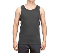 SHEEP RUN 100% Merino Wool Men's Lightweight Moisture Wicking Breathable Tank Top, Smoky Grey, XXL
