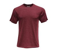 SHEEP RUN Men's Merino Wool Lightweight Hiking Running Workout Breathable Short Sleeve Crew Neck T Shirt - brown - Large