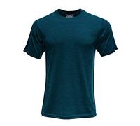 SHEEP RUN Men's Merino Wool Lightweight Hiking Running Workout Breathable Short Sleeve Crew Neck T Shirt - blue - Medium