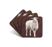 Sheep - Set of 4 Coasters - Leslie Gerry Animal Gifts