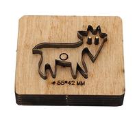 Sheep Shape Cutting Die Alloy Steel Leather Stamp Mold with Wood Base for DIY Handcrafts Leather Cardboard Rubber Plastic Clay Wood Fabric Cutting Tool 55 x 42mm
