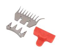 Sheep Shear Replacement Blades, 9 Tooth Curved Stainless Steel Wool Clipper Blades Set for Sheep Goats Lambs Thick Coat Grooming Shearing