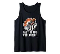 Sheep Shearing Competition Badge Rural Racing Stripe Design Tank Top