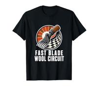 Sheep Shearing Competition Badge Rural Racing Stripe Design Value Graphic T-Shirt