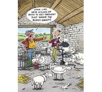 Sheep Shearing - Humour Greetings Card 10568 (Happy Birthday)