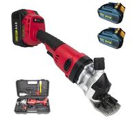 Sheep Shears Cordless,600W 1350r/min, Rechargeable Shearing Clipper, Low&High 2-Speed Adjustment, Dual Lithium Batteries Provide 2 Hours Continuous Working, Long-Time Use Without Overheating
