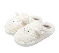 Sheep Slippers Women| Cute Womens Slippers| Lovely Animal Sliders| Fluffy Novelty Sliders| Cozy House Shoes| Winter Faux Fur Fleece Lined Slipper| Soft Comfy Slides| Plush Anti-Skid Slides