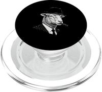 Sheep Smoking Cigar Mafia Gangster Portrait PopSockets PopGrip for MagSafe