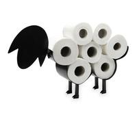 Sheep Toilet Roll Holder - Freestanding Funny Bathroom Tissue Storage for 7 Rolls - Decorative Loo Roll Stand - Bathroom Decor Accessory - Black Metal Animal Rack | Pukkr