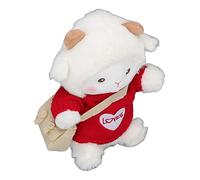 Sheep Stuffed Animal Adorable Soft Fabric Cute Plush Toy for Kids Bedroom Office Material Pink (Red)